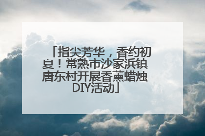 指尖芳华，香约初夏！常熟市沙家浜镇唐东村开展香薰蜡烛DIY活动