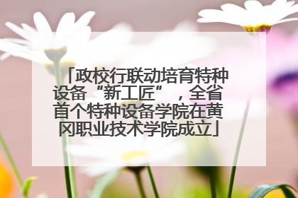 政校行联动培育特种设备“新工匠”，全省首个特种设备学院在黄冈职业技术学院成立