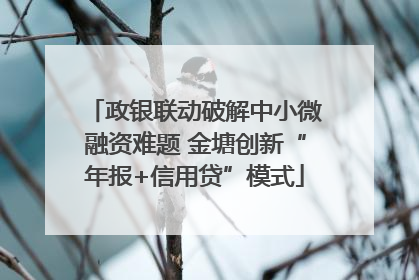 政银联动破解中小微融资难题 金塘创新“年报+信用贷”模式