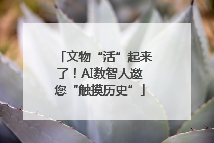 文物“活”起来了！AI数智人邀您“触摸历史”