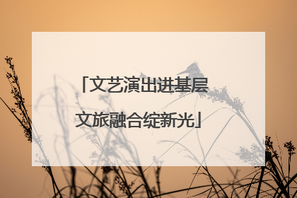 文艺演出进基层 文旅融合绽新光