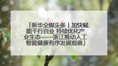 新华全媒头条丨加快赋能千行百业 持续优化产业生态——浙江推动人工智能健康有序发展观察