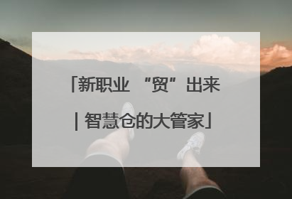 新职业 “贸”出来｜智慧仓的大管家