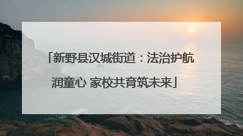 新野县汉城街道：法治护航润童心 家校共育筑未来