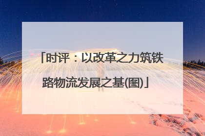 时评：以改革之力筑铁路物流发展之基(图)