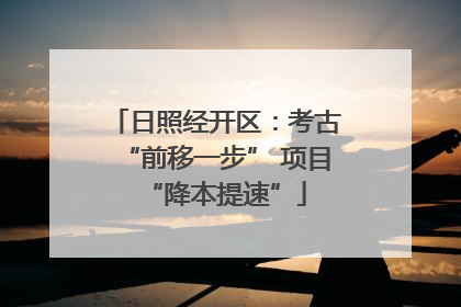 日照经开区：考古“前移一步” 项目“降本提速”