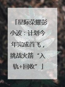 星际荣耀彭小波：计划今年完成首飞，挑战火箭“入轨+回收”