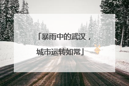 暴雨中的武汉，城市运转如常