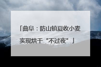 曲阜：防山镇夏收小麦实现烘干“不过夜”