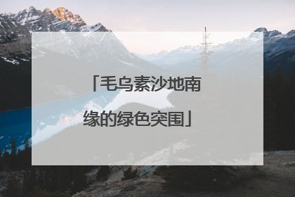 毛乌素沙地南缘的绿色突围