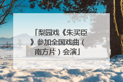 梨园戏《朱买臣》参加全国戏曲（南方片）会演