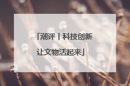 潮评丨科技创新让文物活起来