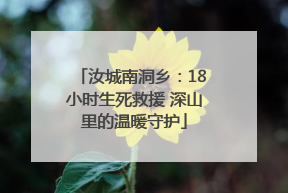 汝城南洞乡：18小时生死救援 深山里的温暖守护
