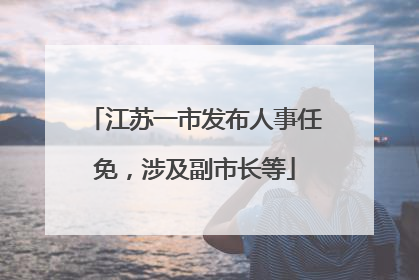 江苏一市发布人事任免，涉及副市长等
