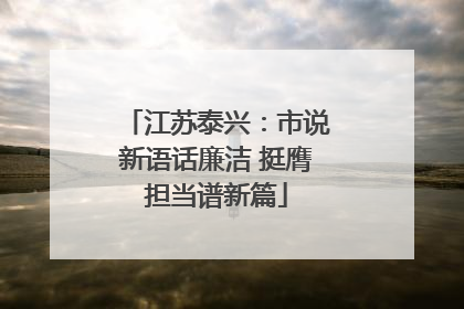 江苏泰兴：市说新语话廉洁 挺膺担当谱新篇