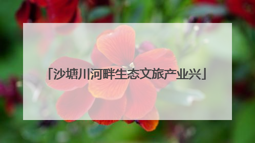 沙塘川河畔生态文旅产业兴