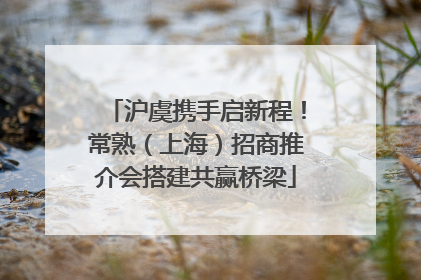 沪虞携手启新程！常熟（上海）招商推介会搭建共赢桥梁