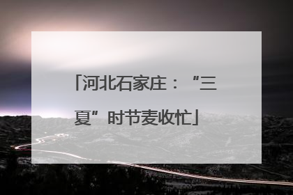 河北石家庄：“三夏”时节麦收忙