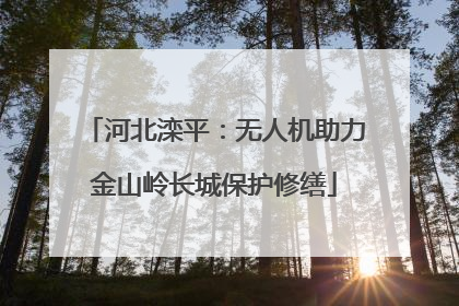 河北滦平：无人机助力金山岭长城保护修缮