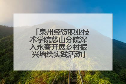 泉州经贸职业技术学院慈山分院深入永春开展乡村振兴墙绘实践活动