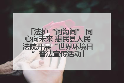 法护“河海间” 同心向未来 惠民县人民法院开展“世界环境日”普法宣传活动