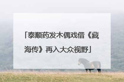 泰顺药发木偶戏借《藏海传》再入大众视野