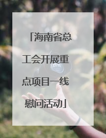 海南省总工会开展重点项目一线慰问活动