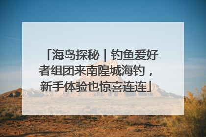 海岛探秘｜钓鱼爱好者组团来南隍城海钓，新手体验也惊喜连连
