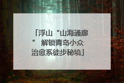 浮山“山海通廊” 解锁青岛小众治愈系徒步秘境