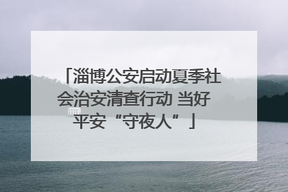 淄博公安启动夏季社会治安清查行动 当好平安“守夜人”