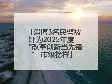 淄博3名民警被评为2025年度“改革创新当先锋” 市级榜样