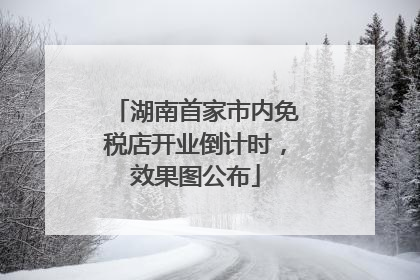 湖南首家市内免税店开业倒计时，效果图公布