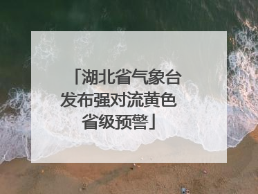 湖北省气象台发布强对流黄色省级预警