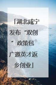 湖北咸宁发布“双创”政策包 广邀英才返乡创业