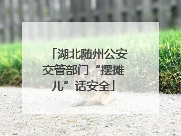 湖北随州公安交管部门“摆摊儿”话安全