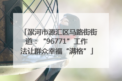 漯河市源汇区马路街街道：“96771”工作法让群众幸福“满格”