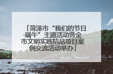 菏泽市“我们的节日·端午”主题活动暨全市文明实践精品项目案例交流活动举办