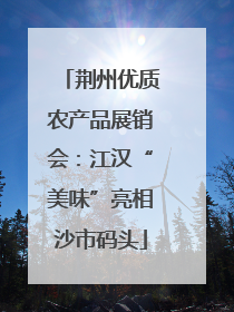 荆州优质农产品展销会：江汉“美味”亮相沙市码头