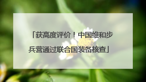 获高度评价！中国维和步兵营通过联合国装备核查