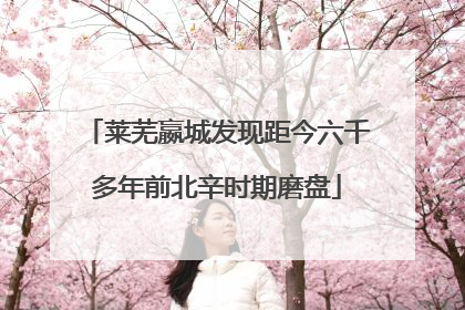 莱芜嬴城发现距今六千多年前北辛时期磨盘