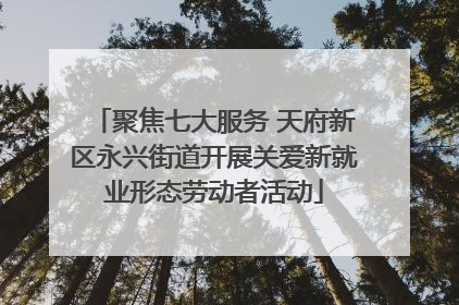 聚焦七大服务 天府新区永兴街道开展关爱新就业形态劳动者活动