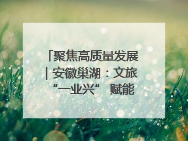 聚焦高质量发展｜安徽巢湖：文旅“一业兴” 赋能“百业旺”