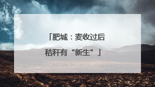 肥城：麦收过后秸秆有“新生”