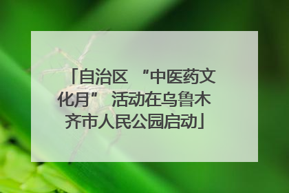 自治区 “中医药文化月” 活动在乌鲁木齐市人民公园启动