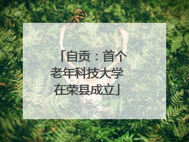 自贡：首个老年科技大学在荣县成立