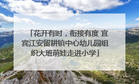 花开有时，衔接有度 宜宾江安留耕镇中心幼儿园组织大班萌娃走进小学