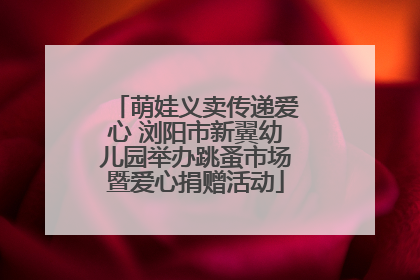 萌娃义卖传递爱心 浏阳市新翼幼儿园举办跳蚤市场暨爱心捐赠活动