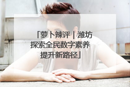 萝卜辣评｜潍坊探索全民数字素养提升新路径