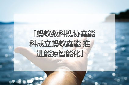 蚂蚁数科携协鑫能科成立蚂蚁鑫能 推进能源智能化