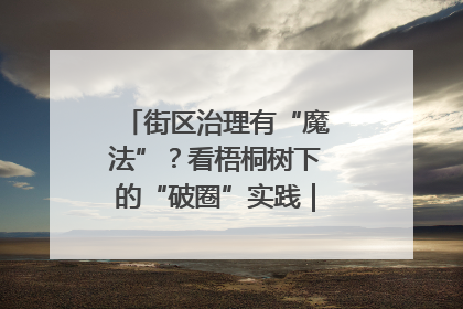 街区治理有“魔法”？看梧桐树下的“破圈”实践｜我在街区当书记
